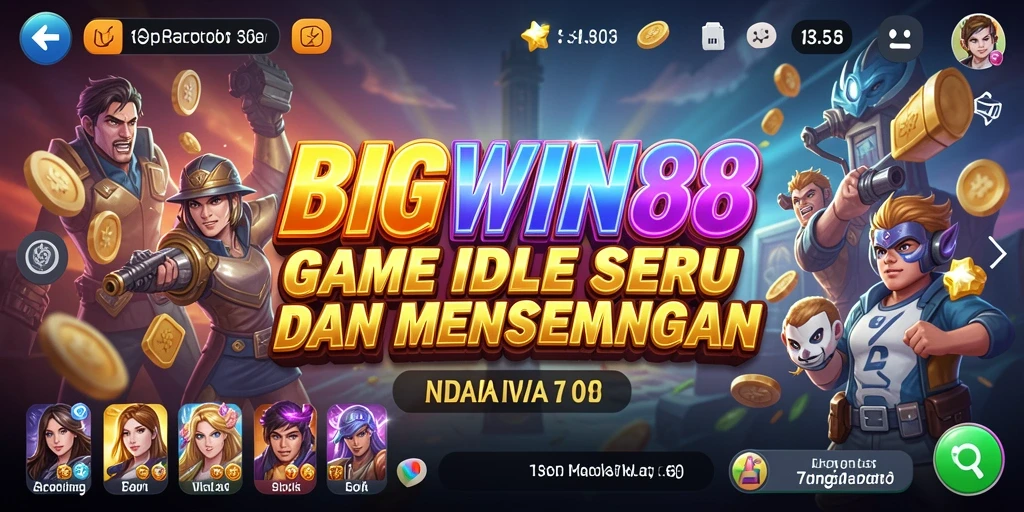 Screenshot menunjukkan karakter mengumpulkan hadiah dalam game Idle.