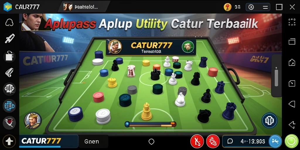 Tampilan aplikasi CATUR777 dengan berbagai fitur interaktif.