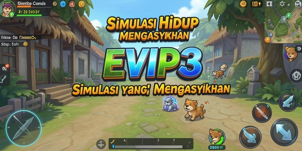 Tampilan gameplay dari <strong>EVIP3</strong> dengan aktivitas simulasi yang seru.