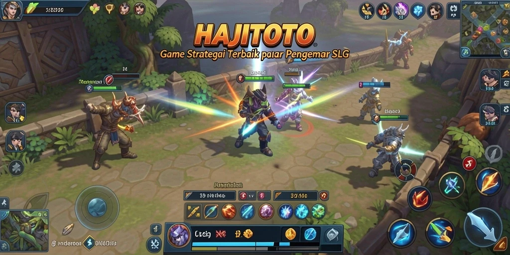 Screenshot gameplay HAJITOTO menampilkan aksi pertempuran strategis yang mendebarkan.