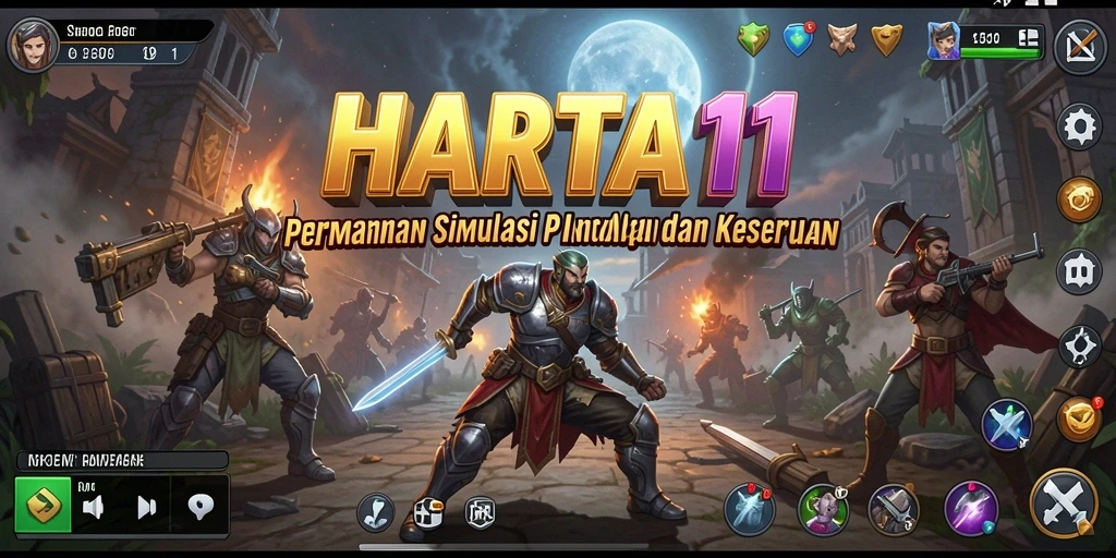 Screenshot HARTA11 menampilkan gameplay simulasi yang mendebarkan.