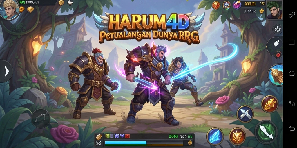 Tampilan gameplay seru dalam HARUM4D yang akan memikat para pemain RPG.