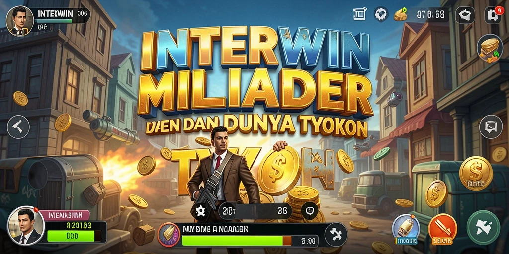 Tampilan gameplay <strong>INTERWIN</strong> yang menarik dan menantang dunia bisnis.