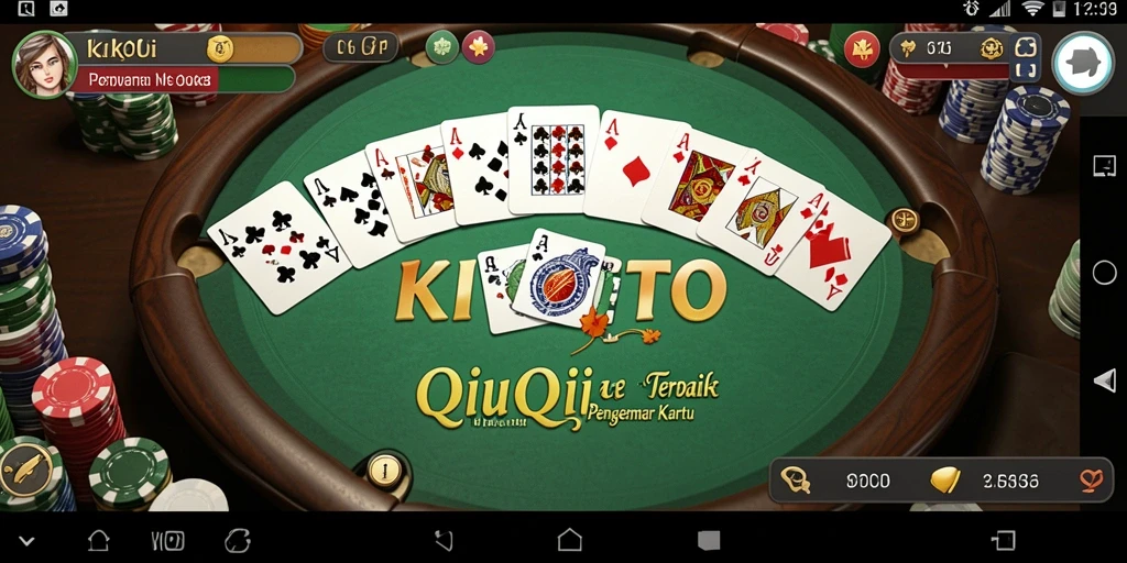Screenshot gameplay KIKOTOTO menampilkan suasana QiuQiu yang seru.