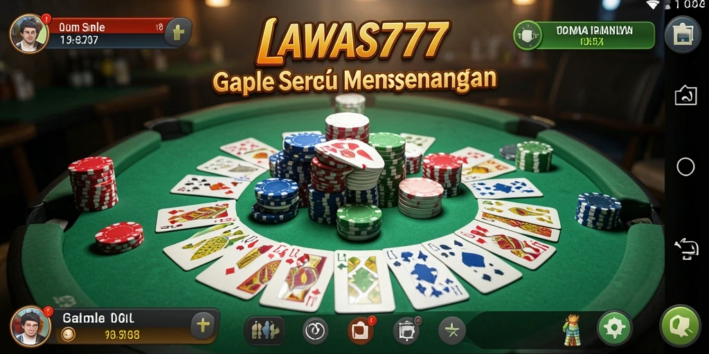 Screenshot LAWAS777 menampilkan gameplay seru dan interaksi antar pemain Gaple.