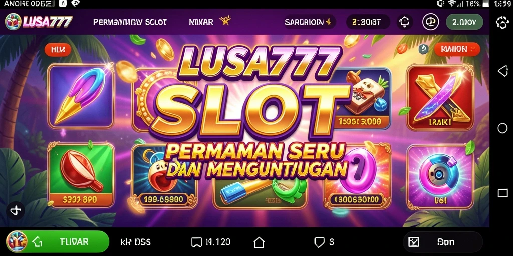 Tampilan gameplay Slot LUSA777 yang menarik dan interaktif.