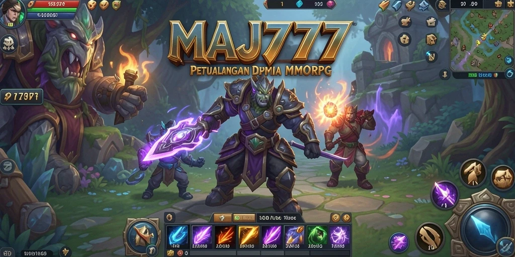 Tampilan action dan petualangan seru dalam game MMORPG MAJ777.