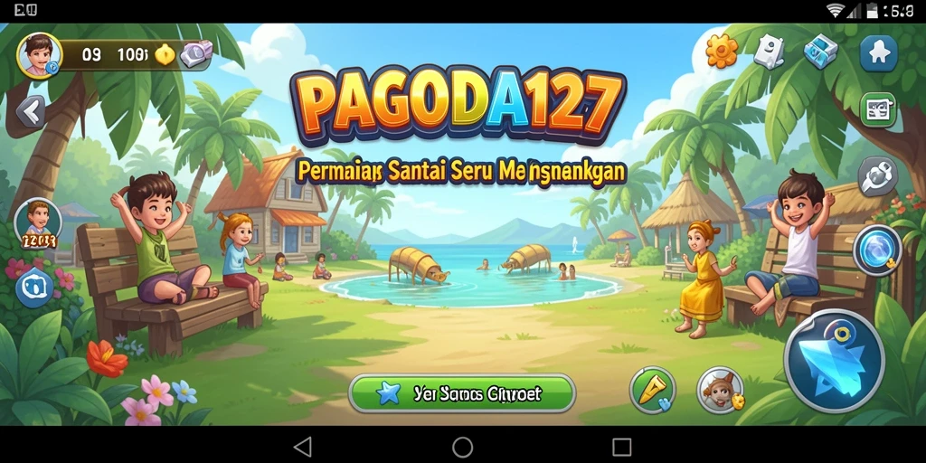 Tampilan gameplay menarik dari PAGODA127 yang menenangkan.