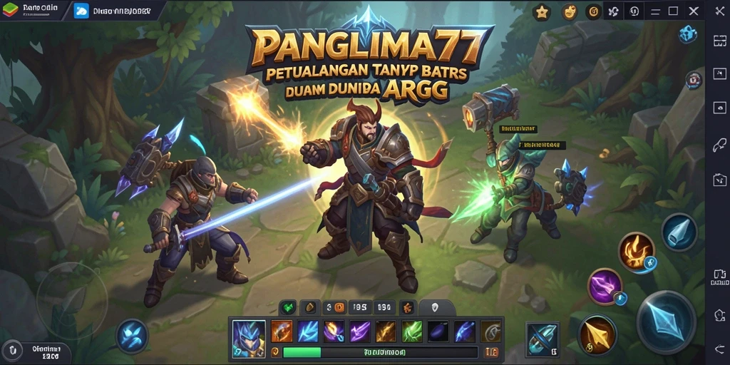Screenshot gameplay PANGLIMA77 yang memperlihatkan aksi mendebarkan dan visual yang menakjubkan.