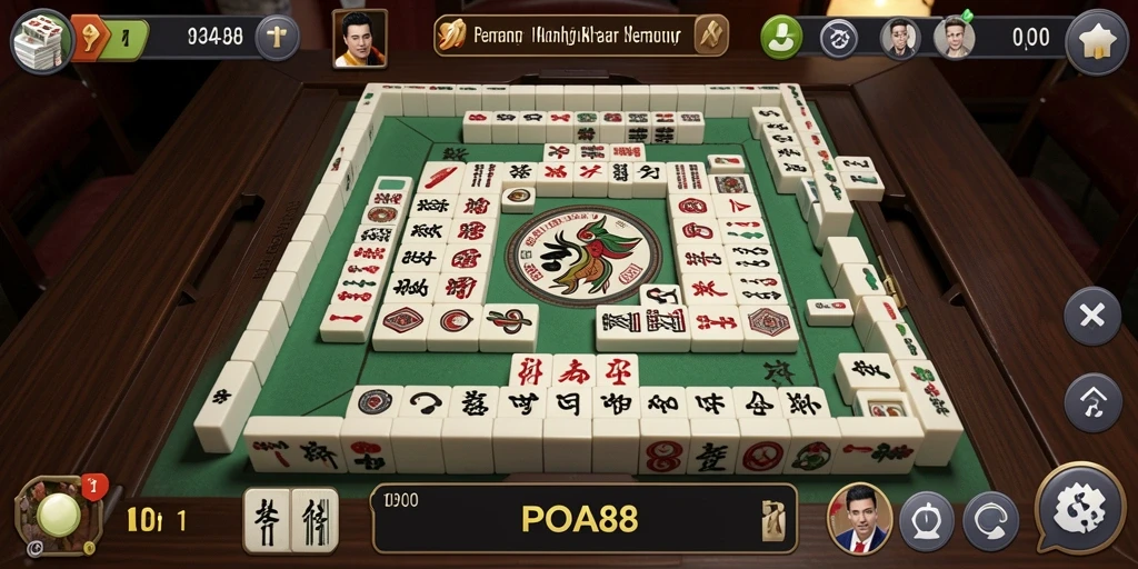 Tampilan gameplay Mahjong yang mengasyikkan di POA88.