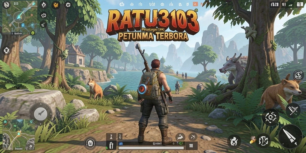 Screenshot gameplay RATU303 dengan petualangan di dunia terbuka.