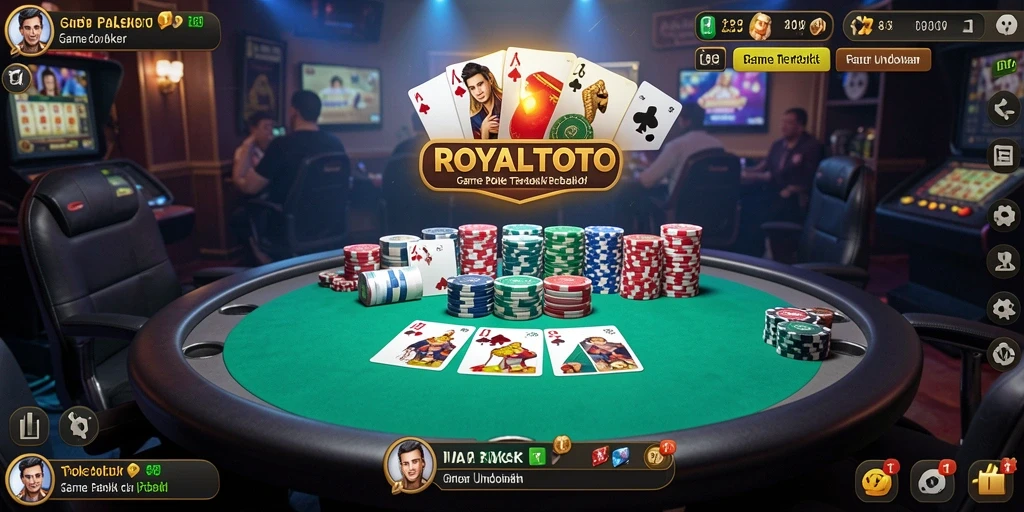 Tampilan gameplay Poker menarik di ROYALTOTO.