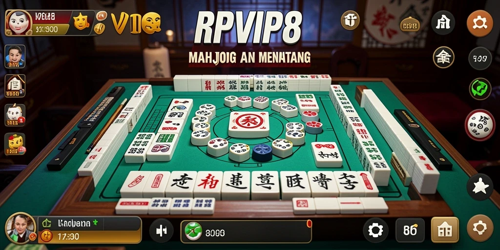 Tampilan gameplay RPVIP8 yang seru untuk Mahjong.