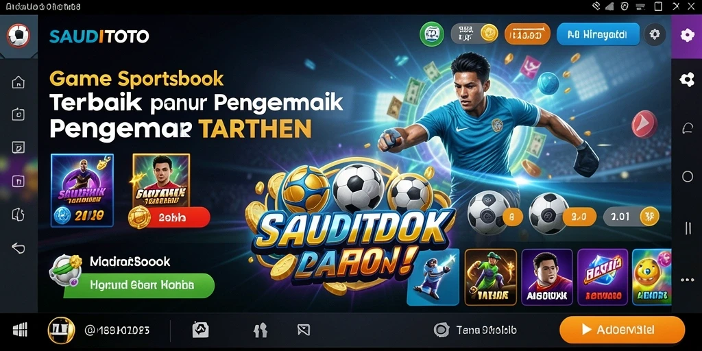 Screenshot SAUDITOTO menampilkan antarmuka taruhan olahraga yang menarik.
