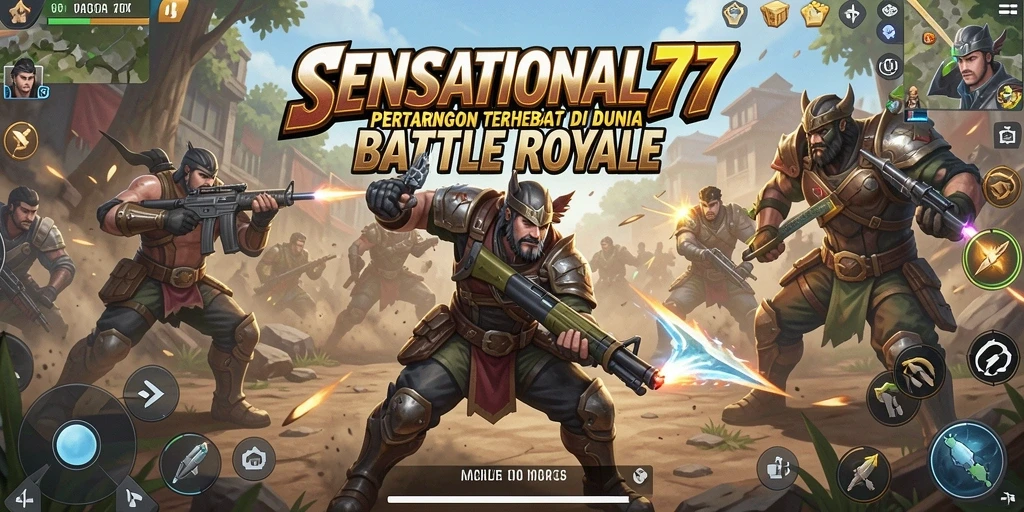 Gameplay menegangkan SENSATIONAL77 dalam pertempuran Battle Royale.