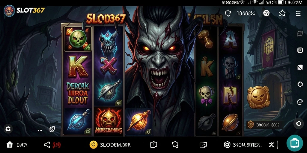 Tampilan gameplay SLOT367 yang menyeramkan dan mendebarkan.