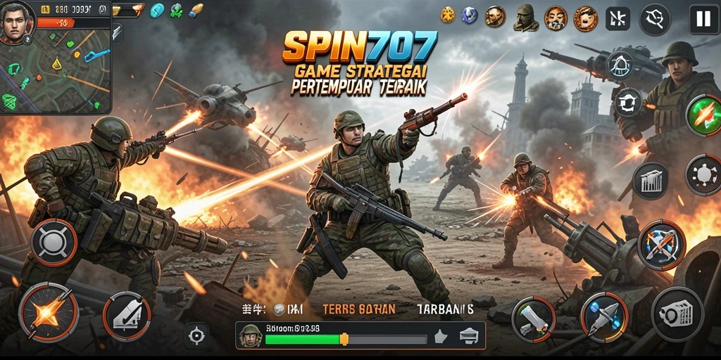 Tangkapan layar gameplay menampilkan strategi pertempuran yang seru.
