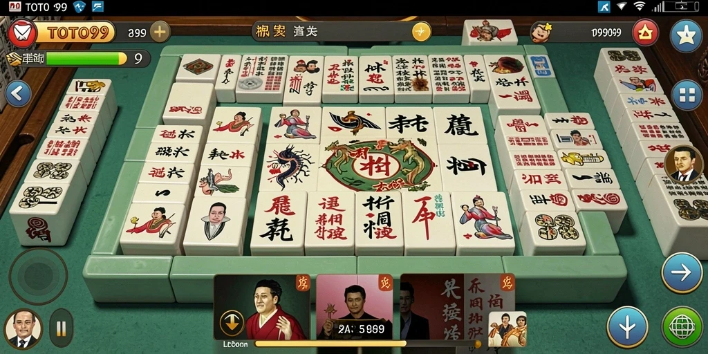 Tangkapan layar utama TOTO99 menampilkan gameplay Mahjong yang menarik.