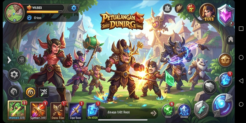 Tampilan gameplay RPG seru di WK888 dengan petualangan nyata.