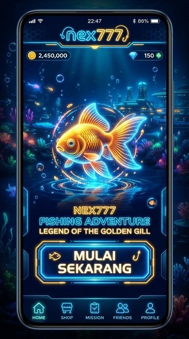 Screenshot mendemonstrasikan berbagai aplikasi yang tersedia di nex777.